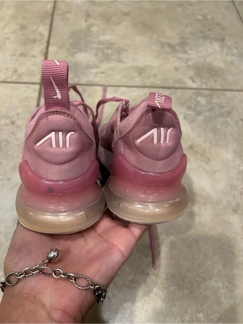 Nike Kids Air Max 270 Mesh Sneakers - Dusty Rose